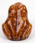 BENDIGO pottery brown glazed frog, 15cm high - 3