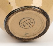 P.P.P. (PREMIER POTTERY PRESTON) vase with green sponge ware decoration, circular mark to base, 8.5cm high - 3