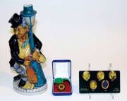 BALANCE OF COLLECTION, noted Sydney 2000 Olympic badges/pins (135) including Murray Rose DNA Legend Series; replica Allan Border medal; football badges (3); few cloth badges (5) including Holden & 1964 Olympics; figurines (2). - 2