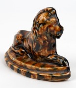 BENDIGO pottery lion bookend, 19th century, ​​​​​​​9cm high, 13.5cm wide - 2