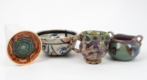 Pottery mug, bowl, dish, vase, including Guy Boyd, (4 items), ​​​​​​​the largest 23cm high