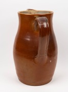 LANE brown glazed stoneware jug of impressive proportions, impressed "Lane, Burwood, VIC.", ​​​​​​​36cm high, 33cm wide - 2