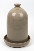 W. C. BENNETT, MAGILL POTTERY, one gallon bird feeder and dish, impressed with oval factory mark, ​​​​​​​35cm high