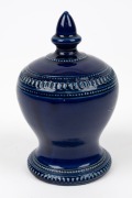 FOWLER rare blue glazed pottery money box, ​​​​​​​14.5cm high - 2