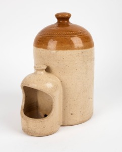 LITHGOW No.3 pottery bird feeder, impressed "Lithgow", 29cm high