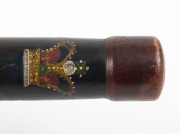 POLICE BATON with painted crown and "V.R." decoration, circa 1880s, ​​​​​​​36cm long - 4