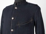 VICTORIAN POLICE wool tunic with Queen Victoria crown and cypher buttons, metal trim and silk embroidered collar. Believed to be Inspector of Police rank, late 19th century. - 2