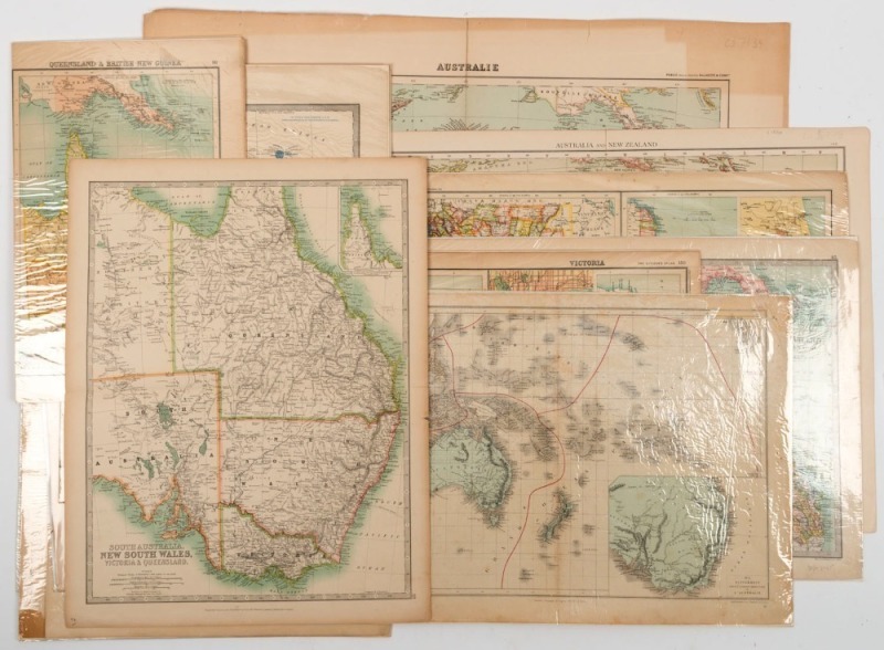 A group of 18 assorted Australian maps, 19th & 20th century.