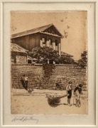 LIONEL LINDSAY (1884-1961), Mitchell's Home, Cumberland Street, etching, edition of 50 of the final state, ​​​​​​​signed in the lower margin, 15 x 12cm, 33 x 32cm overall