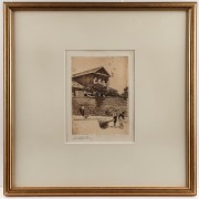 LIONEL LINDSAY (1884-1961), Mitchell's Home, Cumberland Street, etching, edition of 50 of the final state, ​​​​​​​signed in the lower margin, 15 x 12cm, 33 x 32cm overall - 2