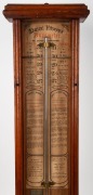 ADMIRAL FITZROY'S BAROMETER adapted to the Southern Hemisphere by R. L. J. Ellery Esq., in cedar case with original lithograph backing page, thermometer engraved T. GAUNT, MAKER, MELBOURNE, 19th century, 98cm high - 2