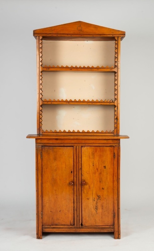 A rustic Colonial Australian pine kitchen dresser, Barossa Valley, South Australian origin, 19th century, 197cm high, 92cm wide, 39cm deep