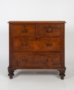 An antique Australian cedar four drawer chest with pine secondary timbers, 19th century, ​​​​​​​86cm high, 89cm wide, 44cm deep