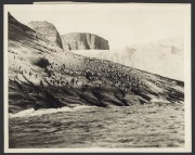 THE B.A.N.Z. ANTARCTIC EXPEDITION: Official original photograph by Captain Frank Hurley: Image B5 - Title: New Discoveries in Antarctica, with official "MAWSON ANTARCTIC EXPEDITION" handstamp and release date "MONDAY APR. 6, 1931" verso, together with the