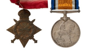 PAIR TO AN AUSTRALIAN: 1914-18 British War Medal and 1914-15 Star, both named to 2553 DVR. R. STANLEY. D A COL. A.I.F. (2 medals). Reuben STANLEY was a driver with the Divisional Ammunition Column.