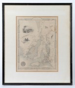 JOHN TALLIS (1817 - 1876), "Part of South Australia" and "VICTORIA or PORT PHILLIP", steel engravings, 1851, 34 x 26cm and 26 x 34cm; both framed, (2).