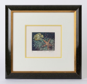 PAMELA ANNE GRIFFITH (b.1943), Great Barrier Reef, hand-coloured etching, titled, signed and editioned 10/70 in lower margin, 10 x 12cm; framed 38 x 40cm overall.