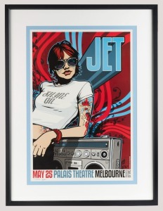 DAYMON GREULICH, "JET, SHINE ON, MAY 25, PALAIS THEATRE, MELBOURNE" , limited edition lithograph, 208/500, initialed in the lower margin, 68 x 45cm, 89 x 68cm overall