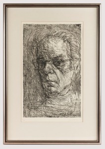 LOUIS KAHAN (1905-2002), self portrait, etching, 6/50, signed lower right "Louis Kahan, '75", ​​​​​​​52 x 32cm, 74 x 52cm overall