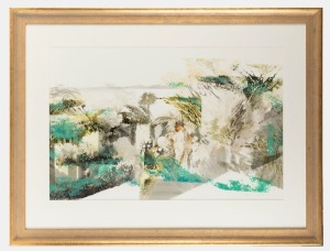 CHARLES BILLICH (1934 _ ), untitled landscape, mixed media, signed lower right "Charles Billich", 48 x 47cm, 76 x 99cm overall