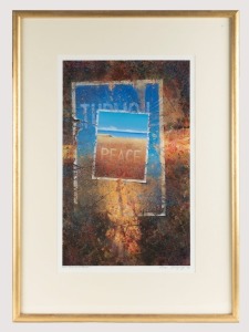 DREW GREGORY (b.1947), From Turmoil to Peace, watercolour and gouache on paper, titled, signed and dated '98 in the lower margin, 65 x 40cm; framed 98 x 71cm overall.