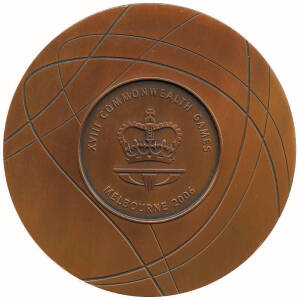 2006 COMMONWEALTH GAMES IN MELBOURNE, Participation Medal, 60mm diameter, in bronze, in original presentation case.