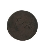 CONVICT LOVE TOKENS. Two halfpenny examples, one engraved "A+A 1787" - 2