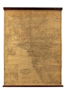 MELBOURNE & SUBURBS canvas roll map, by SANDS & McDOUGALL, 20th century, ​​​​​​​95 x 75cm