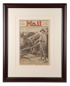 Two framed WW1 related front pages from THE SYDNEY MAIL, together with a framed supplement "The Defence Of Villers-Breonnoux", (3 items), the largest 64 x 50cm overall