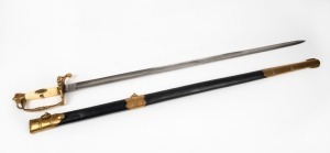 A Napoleonic-style parade sword by JOHN KNUBLEY, 11 Charring Cross, with original scabbard, mid 20th century, ​​​​​​​100cm long overall