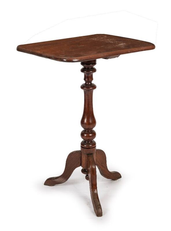 An antique Australian blackwood wine table, circa 1875, 70cm high, 52cm wide, 38cm deep