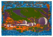 "WOMEN'S PEACE CAMP - PINE GAP NOV 11TH", 1983 poster designed and printed by Jillposters Collective, a women's screen-printing collective in Melbourne that was active from 1983 to 1988. Screenprint on paper, 45 x 64.5cm