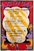 "YOUTH DAY", c. 1984 poster for event sponsored by Northcote City Council, designed and printed by Redletter Press. Screenprint on paper, 75.5 x 50.5cm