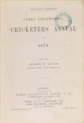 "James Lillywhite's Cricketers' Annual" for 1873 (second year of publication)-1900. A fabulous run, though 8 issues (1877-79, 1881-83, 1886 & 1896 missing photographs). Fair/Good condition. (28). - 2