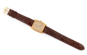 OMEGA "CONSTELLATION" gent's automatic vintage wristwatch in 18ct gold case with baton numerals, 3cm wide including crown
