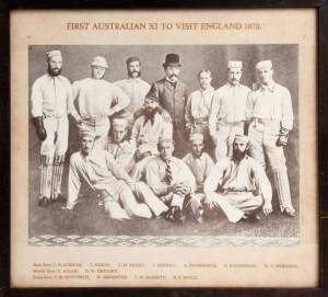 FRAMED PHOTOGRAPHS: Reprinted photograph of 1878 Australian team; 1955 NSW Colts & 1958 NSW Colts. All framed, various sizes. (3 items).