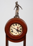An antique English Goliath oversize pocket watch clock in unusual Sheraton revival case and stand with bronze figural top, retailed by Vickery&nbsp;of Regent Street, London, 19th/20th century, ​​​​​​​124cm high - 2
