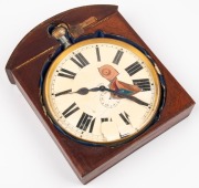 An antique English Goliath oversize pocket watch clock in unusual Sheraton revival case and stand with bronze figural top, retailed by Vickery&nbsp;of Regent Street, London, 19th/20th century, ​​​​​​​124cm high - 4
