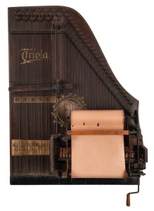 TRIOLA&nbsp;and suitcase of assorted rolls, 19th/20th century, 55cm high
