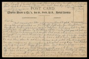 Aerophilately & Flight Covers: 4 Aug.1919 (AAMC.19) Major Norman Brearley in an Avro biplane dropped a batch of advertising postcards for Charles Moore & Co over Perth and suburbs. This example is one of 6 known survivors. - 2