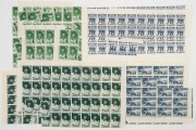 AUSTRALIAN ANTARCTIC TERRITORY: 1959 (SG.2-5) 5d - 2/3 First Pictorials; 100 sets, mostly in blocks or part sheets, fresh MUH. (400). Cat.&pound;875.
