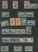CEYLON: 1938-49 (SG.386-397) KGVI 2c to 5r with all changes of perf, plus Sideways & Upright Watermark varieties; some stamps unmounted. A desirable assembly, Cat. &pound;1500+. (35) - 2