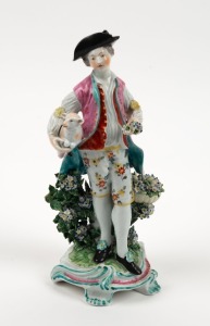 DERBY Antique English porcelain statue or a man with a lamb, late 18th century, ​​​​​​​28cm high