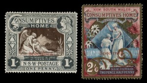 NEW SOUTH WALES: 1897 (SG.280-81s) 1/- & 2/6 Diamond Jubilee & Hospital Charity, overprinted 'Specimen' in red, lightly mounted full original gum, Cat. £300.