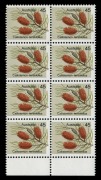 1978 (SG.609 var.) 45c Wild Flower, bottom marginal blk.(8) with all units affected by variety BW:727ci "Green-grey misplaced", MUH. A striking block. Cat.$640+.