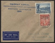 Aerophilately & Flight Covers: 18 July 1935 (AAMC.517, 517a) 3rd MacKay Aerial Survey Expedition flown covers: Oodnadatta - Sydney (1 of 50) and Forrest - Sydney (1 of 5), both with the blue 4-line Expedition cachet; the Forrest cover signed by Harry Benn - 2