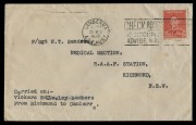 Aerophilately & Flight Covers: 29 Nov. 1938 (AAMC.831b) Sydney - Canberra flown cover (cancelled on arrival), carried by RAF Vickers&nbsp;Wellesley long-range bomber on the first leg of the return flight to England. One of only 2 covers flown; the pilot return