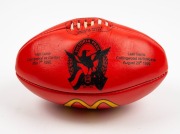 ex NATHAN BUCKLEY COLLECTION: Last game at Victoria Park, v Brisbane, 28 August 1999. Retail version of the souvenir football with black writing, unnumbered.