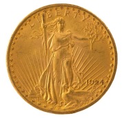 TWENTY DOLLARS 1924, Saint Gaudens; Philadelphia;&nbsp;nearly uncirculated.