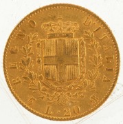 King Vittorio Emanuele II, 20 Lire gold 1864, 1865 & 1868; Mintmarks T and BN on reverse. (3).&nbsp; - 5